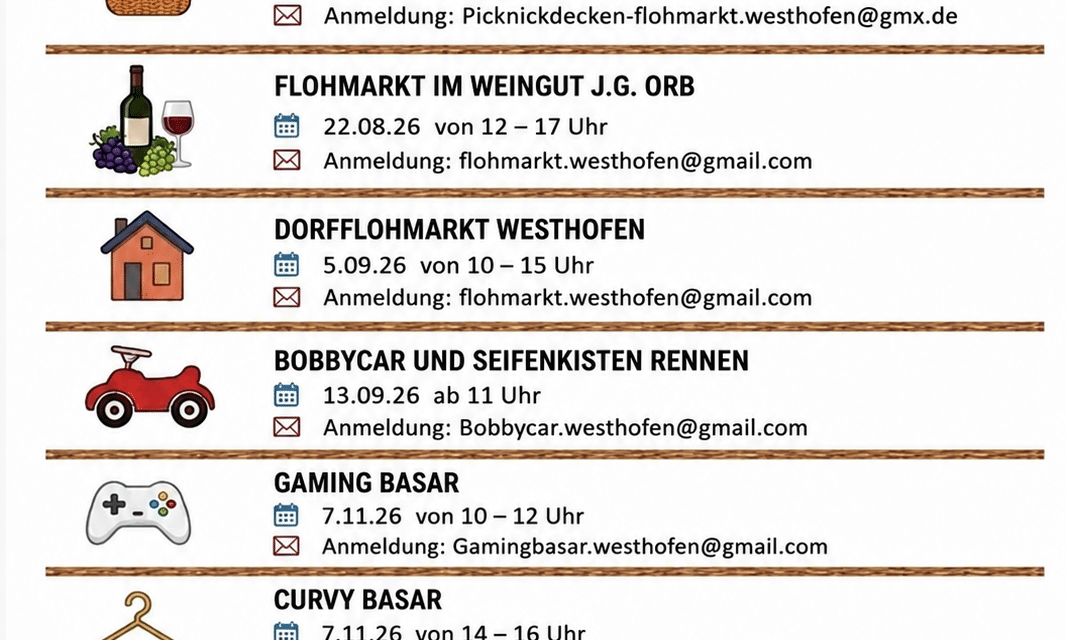 Westhofen 2026: Hier schlägt das Herz der Dorfgemeinschaft – Basarteam präsentiert Eventjahr voller Highlights