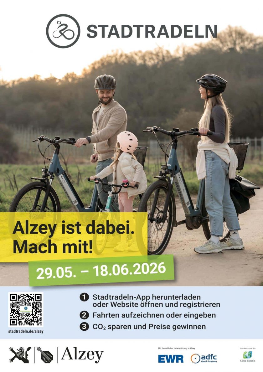 Alzey radelt wieder los: STADTRADELN 2026 startet mit Touren, Aktionen und Wettbewerb