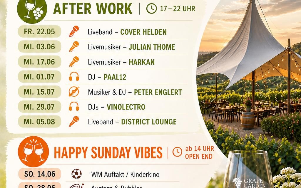 Sommerfeeling im Grape Garden 2026