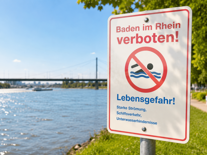 DLRG warnt eindringlich: Baden im Rhein kann tödlich enden