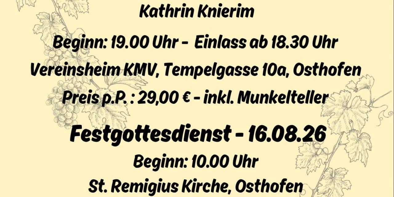75 Jahre Musik, Gemeinschaft und Leidenschaft – Kirchenmusikverein Osthofen feiert großes Jubiläum